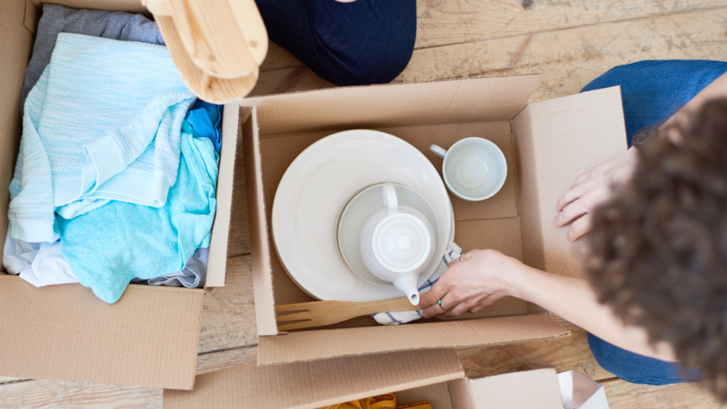a picture of boxes loading with kichenwear