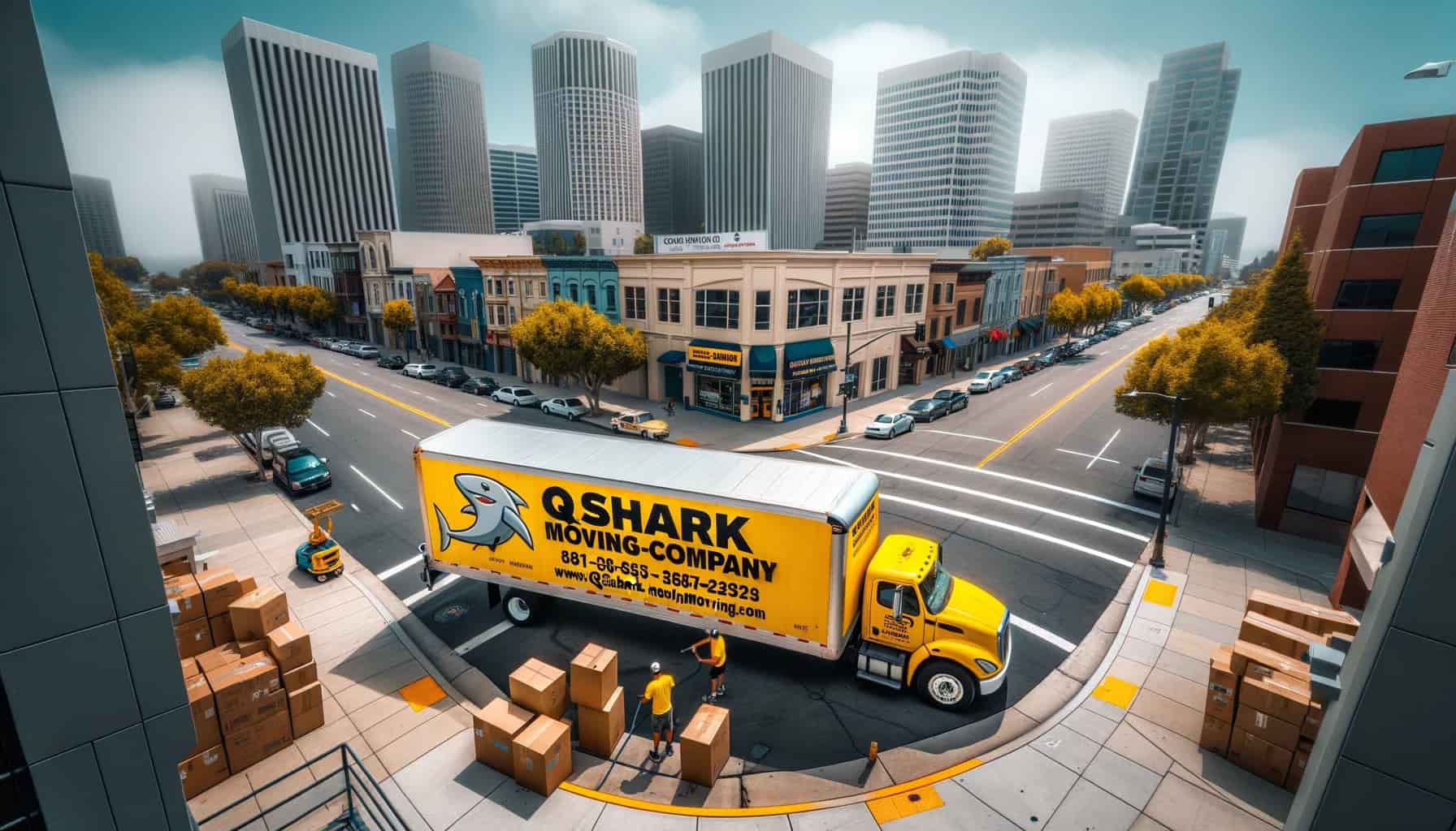 Qshark movers san jose loading a truck
