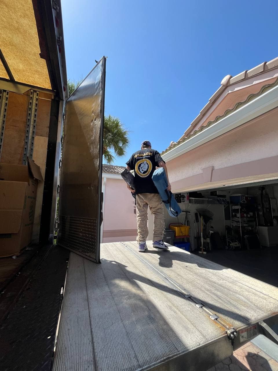 Professional Los Angeles mover handling furniture carefully