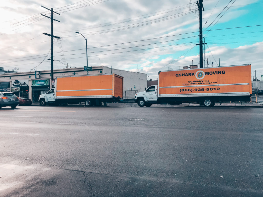 Qshark Moving trucks are ready to help with your moving service in California