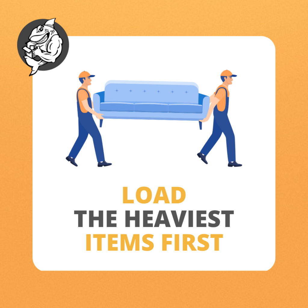 Load the heaviest items first, such as appliances and furniture, to create a stable base for efficient and secure moving truck packing.