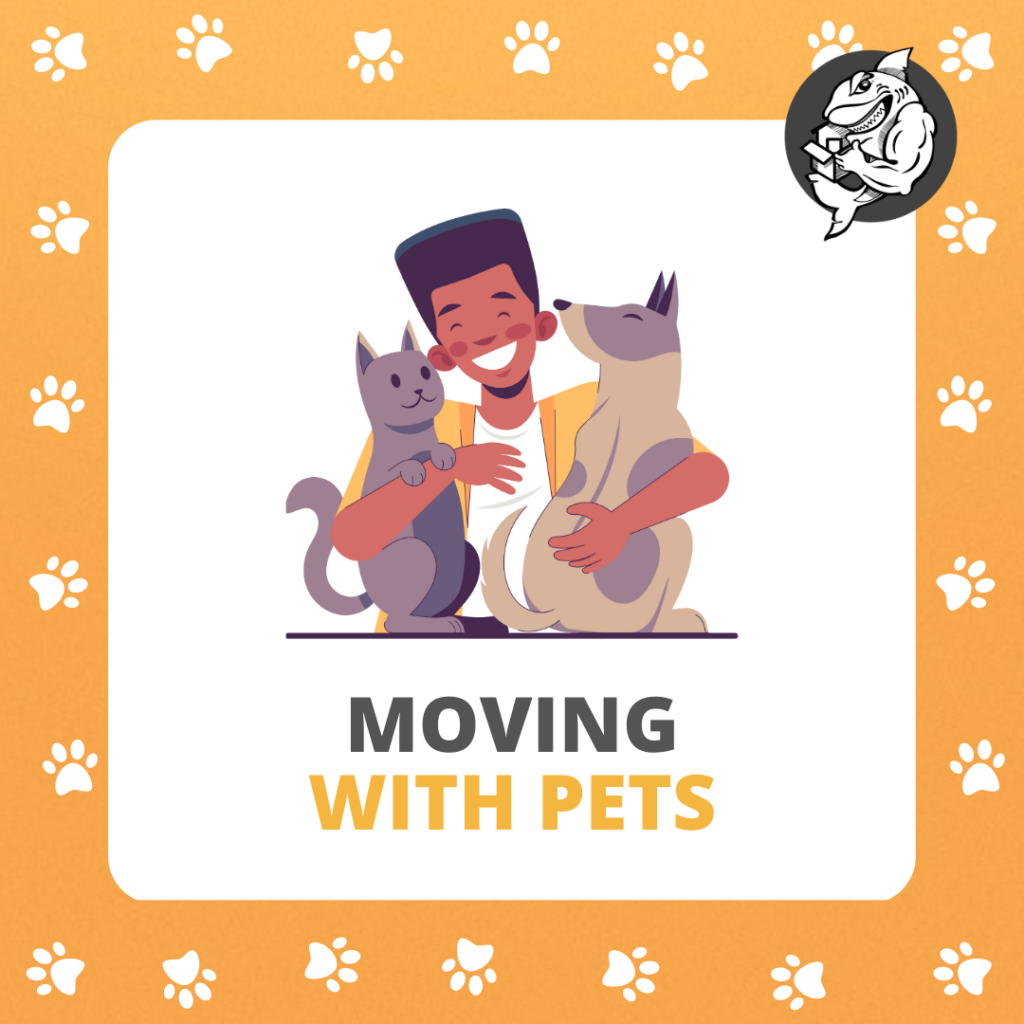 Moving with pets? Qshark moving company created helpful tips for you to use when move.