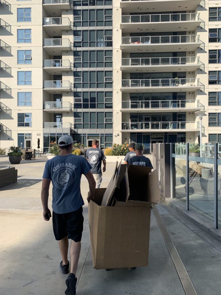 how to move to san diego? Picture showing movers moving in san diego