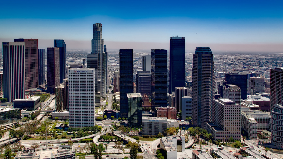 a picture showing los angeles downtown