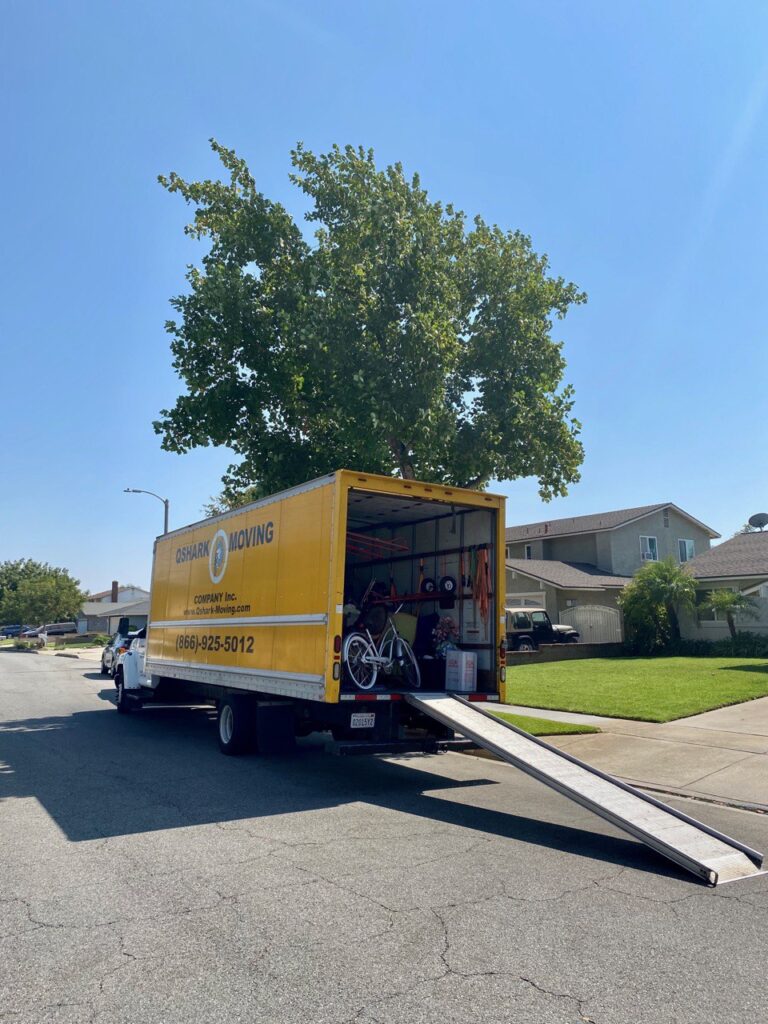 why hire movers? a picture of qshark moving truck