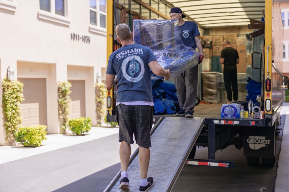 Qshark movers moving heavy furniture in los angeles