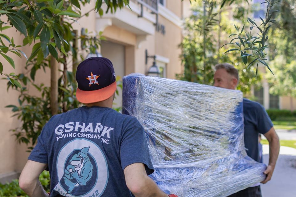 qshark movers moving furniture to a new house