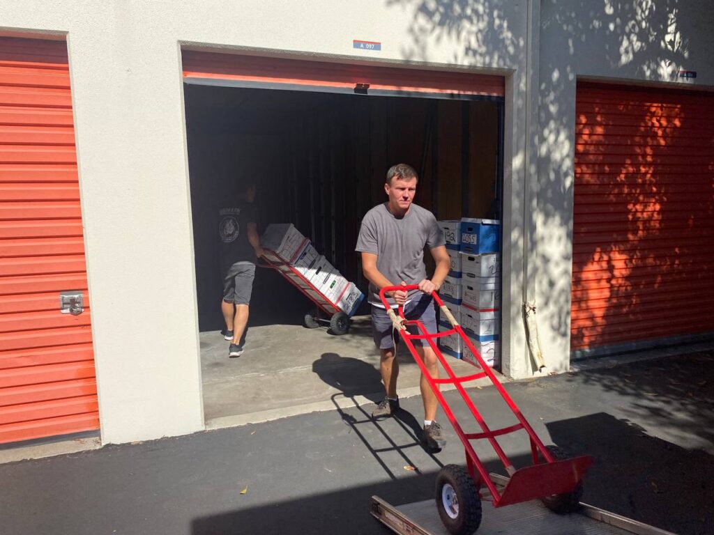 qshark movers loading storage unit