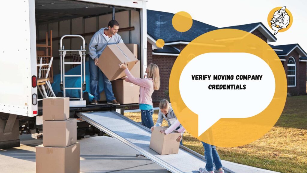 Verify moving company credentials